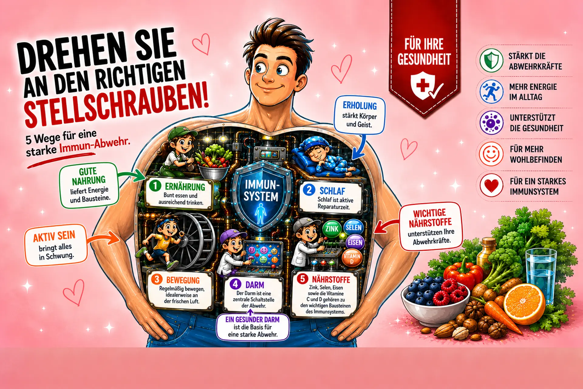 Drehen Sie an den richtigen Stellschrauben - 5 Wege für eine starke Immun-Abwehr